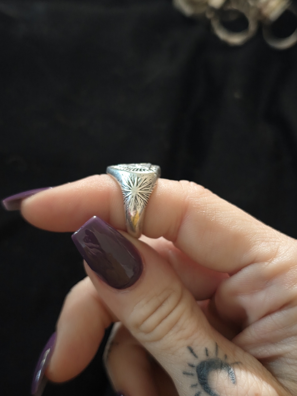 Sterling Silver Clocks And Colours All-Seeing Eye Pyramid Ring - Offers Welcome! - Picture 2 of 3